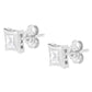 Gold Invisible-Set Diamond Stud Earrings