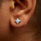 Gold Invisible-Set Diamond Stud Earrings